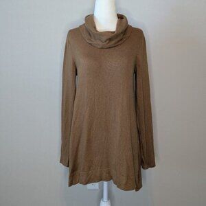 J. Jill Camel Brown Cowl Neck Long Sleeve Sweater Size XS